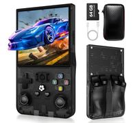 R36MAX Retro Handheld Game Console - 18,000+ Classic Games, 4.0" IPS Display, Linux System, 64GB Storage - Your Retro Gaming Console and The to Relive Timeless Classics.(Black)