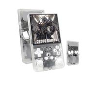 R36MAX Retro Handheld Game Console, 18000+ Classic Games, 4.0 inch IPS Screen, Multiple Emulators, Portable Gaming System with Carrying Case (Clear)