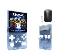 R36MAX Retro Handheld Game Console, 4-Inch IPS Screen, 64GB Storage, 18000+ Games, Glacial Blue