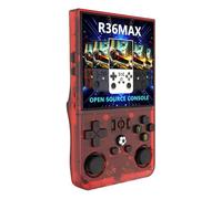 R36MAX Retro Handheld Game Console , 4000mAh Rechargeable Battery , 64GBuilt-in 18000+ Classic Games, Portable Video Gaming Console Linux System 4.0 Inch IPS Screen-Red