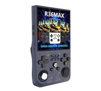 R36MAX Retro Handheld Game Console , 4000mAh Rechargeable Battery , 64GBuilt-in 18000+ Classic Games, Portable Video Gaming Console Linux System 4.0 Inch IPS Screen-Grey
