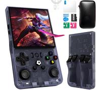 R36MAX Retro Handheld Game Console,Game Console with 256GB TF Card, 40000+ Classic Games,Video Games 4.0" IPS HD Screen 4000mAh Rechargeable Portable Video Console Pocket Arcade-Transparent Grey