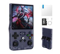 R36MAX Retro Handheld Game Console, Retro Gaming Console 4.0-inch IPS HD Screen, Video Game Consoles with Open Source Linux System & 4000mAh Battery (Gray 128GB)