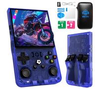 R36MAX Retro Handheld Game Console with Open Source Linux System, 128GB TF Card Built-in 22,000+ Classic Video Game, Portable Gaming Console with 4.0-inch IPS HD Screen & 4000mAh Battery (Blue 128GB)