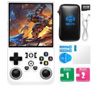 R36MAX Retro Handheld Game Console with Open Source Linux System, 64GB TF Card Built-in 18,000+ Classic Video Games, Portable Gaming Console with 4.0-inch IPS HD Screen & 4000mAh Battery (White 64GB)