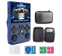 (R36PRO 3.5 inch 128G blue) R36MAX open source handheld console 4.0-inch large screen dual rocker arcade R36PRO GBA game console PSP game