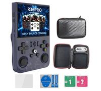 (R36PRO 3.5 inch 128G gray) R36MAX open source handheld console 4.0-inch large screen dual rocker arcade R36PRO GBA game console PSP game