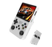 R36s Handheld Retro Game Console,with 3.5" IPS Display, 64/128GB ,Built-in 20000+ Games,Open Source Linux System Portable Pocket Game Console Emulato, Support WiFi(White,64GB)