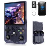 R36S Max, New Upgraded Version of R36S Game Console, Portable Game Console, Open Source Linux System, 64GB TF Card, 15,000 Retro Games, 4 IPS Screen, Retro Game Console (Grey)