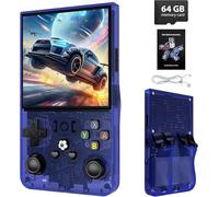 R36S MAX Retro Handheld Spielkonsole, Retro Konsole 3,5-Zoll-IPS-Bildschirm, 128 G über 40.000 Spiele, tragbare Spielkonsole für Kinder und Erwachsene, unterstützt mehrere Emulatoren (Violett)