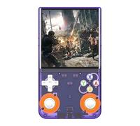 R36s Retro Gaming Console, 5.1 Inch HD IPS LCD Screen, 128GB Storage, Portable Handheld Game Machine with Built-in Controller, Purple, Battery Powered, Ages 8+ (Purple)