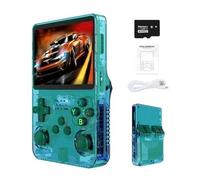 R36S Retro Handheld Game Console, 21000+ HD Games Mini Retro Video Console, 3.5 Inch IPS Screen, Portable Arcade Video Gaming Console Gift for Adults (Green)