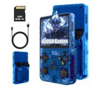 R36S Retro Handheld Game Console, 3.5-inch IPS Screen, 128G, 40000+ Games, Portable Gaming Device for Kids & Adults, Supports Multiple Emulators (BLUE)
