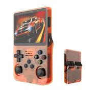 R36S Retro Handheld Game Console - 3.5-Inch IPS Screen ,64GB TF Card Included Preloaded with 10,000+ Classic Games, Open Source Linux System , Portable for Travel & Indoor Use(Orange)