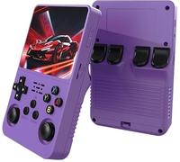 R36s-Retro Handheld Game Console with 128G 3.5 Inch IPS Screen Built-in 20000+ Classic Games Open Source Linux System Portable Pocket Video Player with 3200mah Battery (Dark Purple)