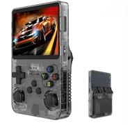 R36s-Retro Handheld Game Console with 128G 3.5 Inch IPS Screen Built-in 20000+ Classic Games Open Source Linux System Portable Pocket Video Player with 3200mah Battery (Black)