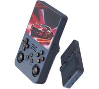 R36s-Retro Handheld Game Console with 128G 3.5 Inch IPS Screen Built-in 20000+ Classic Games Open Source Linux System Portable Pocket Video Player with 3200mah Battery (Gray)