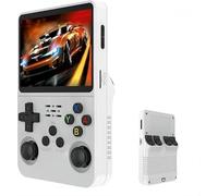 R36s-Retro Handheld Game Console with 128G 3.5 Inch IPS Screen Built-in 20000+ Classic Games Open Source Linux System Portable Pocket Video Player with 3200mah Battery (White)