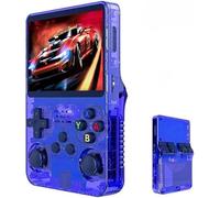 R36s-Retro Handheld Game Console with 128G 3.5 Inch IPS Screen Built-in 20000+ Classic Games Open Source Linux System Portable Pocket Video Player with 3200mah Battery (Blue)