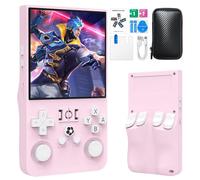 R36S Retro Handheld Games Console - 20000 Classic Games 4000mAh Battery,4 Inch HD Screen,Linux System Portable Mini Game Console-Pink||64G