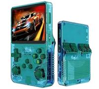 R36S Retro Handheld Games Console - 2500mAh Battery,3.5 Inch HD Screen,20,000 Classic Games,Portable Mini Game Console for Teens and Adults-Green||64G
