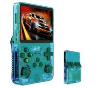 R36S Retro Handheld Video Game Console, 3.5Inch IPS Screen Video Player 64g TF Card 10,000+ Games Retro Handheld Game Console, With Open Source Linux System (Green)