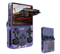 R36S Retro Handheld Video Game Console, 3.5Inch IPS Screen Video Player 64g TF Card 10,000+ Games Retro Handheld Game Console, With Open Source Linux System (Purple)