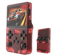 R36S Retro Handheld Video Game Console, 3.5Inch IPS Screen Video Player 64g TF Card 10,000+ Games Retro Handheld Game Console, With Open Source Linux System (Red)