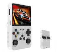 R36S Retro Handheld Video Game Console, 3.5Inch IPS Screen Video Player 64g TF Card 10,000+ Games Retro Handheld Game Console, With Open Source Linux System (White)
