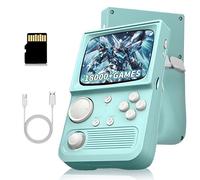 R36T Retro Handheld Gaming Console 18000+ Games 27 Emulators,3.5'' IPS OCA Screen CRT-Inspired Retro Gaming Console,2.4G WiFi instant multiplayer Portable Video Game Consoles,4000mAh (Mint Green 64G)