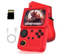 R36T Retro Handheld Gaming Console 18000+ Games 27 Emulators,3.5'' IPS OCA Screen CRT-Inspired Retro Gaming Console,2.4G WiFi instant multiplayer Portable Video Game Consoles,4000mAh (Red 64G)
