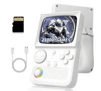 R36T Retro Handheld Gaming Console 21000+ Games 27 Emulators,3.5'' IPS OCA Screen CRT-Inspired Retro Gaming Console,2.4G WiFi instant multiplayer Portable Video Game Consoles,4000mAh (White 128G)