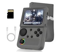 R36T Retro Handheld Gaming Console 21000+ Games 27 Emulators,3.5'' IPS OCA Screen CRT-Inspired Retro Gaming Console,2.4G WiFi instant multiplayer Portable Video Game Consoles,4000mAh (Gray 128G)