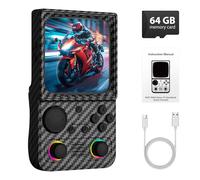 R36TMAX Retro Handheld Game Console, 4 Inch IPS HD Screen Retro Gaming Console,Supports WiFi Networked Fighting and OTG,Compatible with a Large Variety of Classic Games,Built-in 64G,Charcoal Black