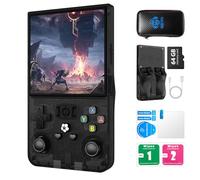 R36TMAX Upgraded Retro Handheld Game Console, Portable Retro Gaming Console with 4.0 Inch 720x720 IPS Screen, Supports Multiple Emulators, WiFi Network Battling, 4000mAh Battery (Black 59GB)
