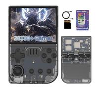 R36VX Retro Video Game Console 64GB, Portable Emulator Console with Built in 20000+ Retro Games 20+ Emulators, Arkos System, 3.5 Inch HD Screen, 3500mAh Battery, 3D Dual Joysticks (Black)