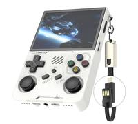 R36XX Portable Game Console, A Retro Portable Game Console That Supports Wireless Connection, with A 3.5-inch IPS Screen and Dual Joysticks, and Built-in 21000 Classic Games-white||64g