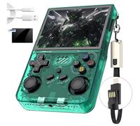R36XX Retro Handheld Game Console 15000+ Games,3.5” IPS HD Screen Portable Video Game Console,LAN 2-Player Battle/WIFI Remote Upgrade/Network to Watch Video,Open Source Linux System (64G-Green)