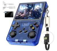 R36XX Retro Handheld Game Console 22000+ Games,3.5” IPS HD Screen Portable Video Game Console,LAN 2-Player Battle/WIFI Remote Upgrade/Network to Watch Video,Open Source Linux System (128G-Blue)