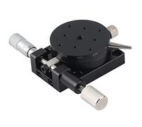 R38 Manual Rotation Stage Rotating Platform Precision Bearing Sliding Tuning Stage 38mm 20mm for Optical Experimental Measurement Fine Tuning Displacement Aluminum Alloy Black