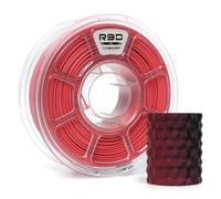 R3D Dual Color Matte PLA 3D Printer Filament Filament, Co-Extrusion, 1.75mm 1KG, 30-370 mm/s High-Speed Printing, 1.75mm, Dimensional Accuracy +/- 0.02 mm, 1kg Plastic Spool (Matte Black-Red)