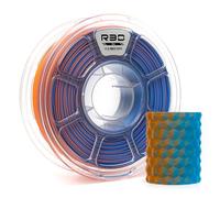 R3D Dual Color Matte PLA 3D Printer Filament Filament, Co-Extrusion, 1.75mm 1KG, 30-370 mm/s High-Speed Printing, 1.75mm, Dimensional Accuracy +/- 0.02 mm, 1kg Plastic Spool (Matte Blue Orange)