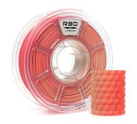 R3D Dual Color Matte PLA 3D Printer Filament Filament, Co-Extrusion, 1.75mm 1KG, 30-370 mm/s High-Speed Printing, 1.75mm, Dimensional Accuracy +/- 0.02 mm, 1kg Plastic Spool (Matte Red Yellow)