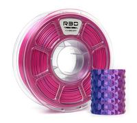 R3D Dual Color Silk PLA 3D Printer Filament Filament, Co-Extrusion, 1.75mm 1KG, 30-370 mm/s High-Speed Printing, 1.75mm, Dimensional Accuracy +/- 0.02 mm, 1kg Plastic Spool (Silk Rose Red-Royal Blue)
