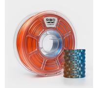 R3D Dual Color Silk PLA 3D Printer Filament Filament, Co-Extrusion, 1.75mm 1KG, 30-370 mm/s High-Speed Printing, 1.75mm, Dimensional Accuracy +/- 0.02 mm, 1kg Plastic Spool (Silk Blue-Orange)