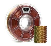 R3D Dual Color Silk PLA 3D Printer Filament Filament, Co-Extrusion, 1.75mm 1KG, 30-370 mm/s High-Speed Printing, 1.75mm, Dimensional Accuracy +/- 0.02 mm, 1kg Plastic Spool (Silk Autumn)