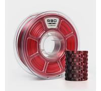 R3D Dual Color Silk PLA 3D Printer Filament Filament, Co-Extrusion, 1.75mm 1KG, 30-370 mm/s High-Speed Printing, 1.75mm, Dimensional Accuracy +/- 0.02 mm, 1kg Plastic Spool (Silk Black-Red)