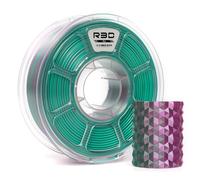 R3D Dual Color Silk PLA 3D Printer Filament Filament, Co-Extrusion, 1.75mm 1KG, 30-370 mm/s High-Speed Printing, 1.75mm, Dimensional Accuracy +/- 0.02 mm, 1kg Plastic Spool (Silk Rose Red-Jade)