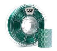 R3D Dual Color Silk PLA 3D Printer Filament Filament, Co-Extrusion, 1.75mm 1KG, 30-370 mm/s High-Speed Printing, 1.75mm, Dimensional Accuracy +/- 0.02 mm, 1kg Plastic Spool (Silk Green-White)
