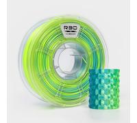 R3D Dual Color Silk PLA 3D Printer Filament Filament, Co-Extrusion, 1.75mm 1KG, 30-370 mm/s High-Speed Printing, 1.75mm, Dimensional Accuracy +/- 0.02 mm, 1kg Plastic Spool (Silk Blue-Yellow)